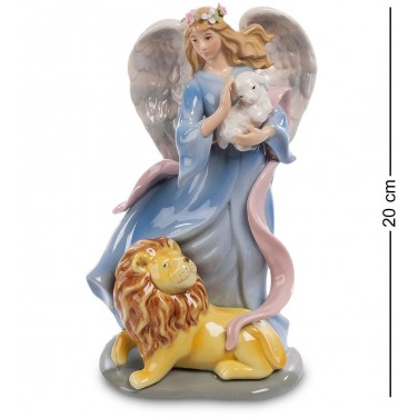 Музыкальная статуэтка Ангел со львом