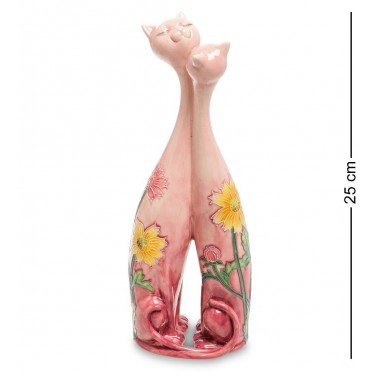 Фарфоровая ваза Парочка розовых кошек