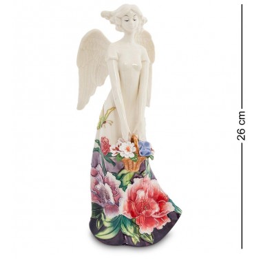 Фигурка Девушка-ангел и корзина роз