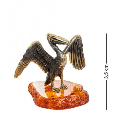 Фигурка Красавец-пеликан (янтарь)