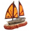 Фигурка Парусный бриг (янтарь)
