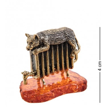 Фигурка Кошка на батарее (янтарь)