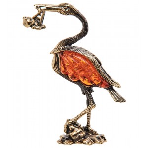 Фигурка Аист счастья (янтарь) Фигурка Аист счастья (янтарь)