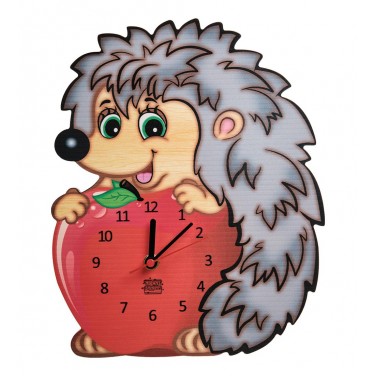 Часы настенные Ежик с яблочком