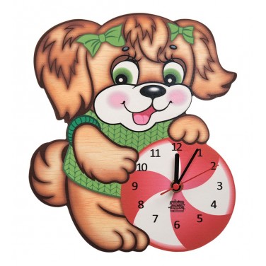 Часы настенные Собачка с мячиком