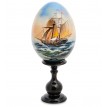 Яйцо расписное Изящный парусник (ручная работа)