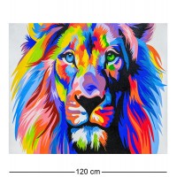 Картина Красочный лев