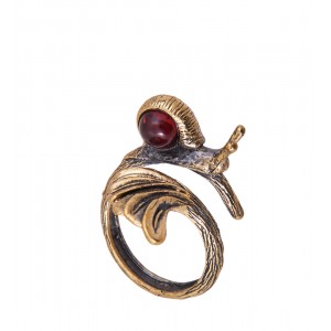 Кольцо Виноградная улитка (янтарь) Кольцо Виноградная улитка (янтарь)