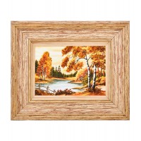 Картина Осенний пейзаж (янтарная крошка)