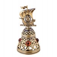 Фигурка Колокольчик - кораблик (янтарь) Фигурка Колокольчик - кораблик (янтарь)