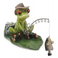 Фигурка Лягушонок - рыбачок