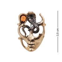 Фигурка - брошь Змея в маске (янтарь) Фигурка - брошь Змея в маске (янтарь)