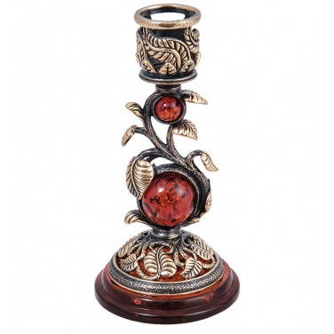 Подсвечник Золотая ветка (янтарь) Подсвечник Золотая ветка (янтарь)