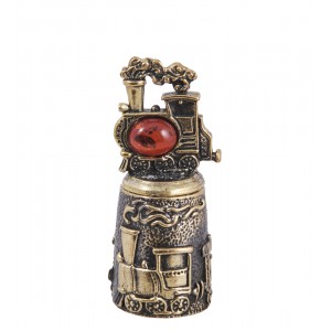 Фигурка с наперстком Паровозик (янтарь) Фигурка с наперстком Паровозик (янтарь)