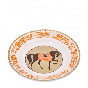 Декоративная тарелка Черный конь