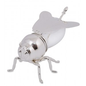 Соусник с ложечкой Серебристая пчелка