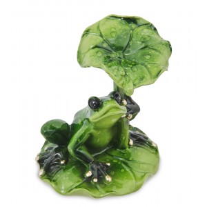 Фигурка Лягушка под листочком