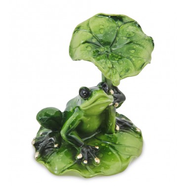 Фигурка Лягушка под листочком