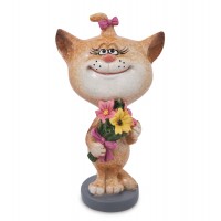 Фигурка Кошечка с букетом