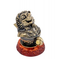 Фигурка Ежик в чашке (янтарь)