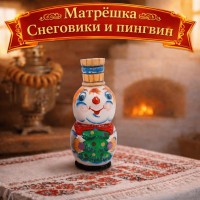 Матрешка Снеговики и пингвин
