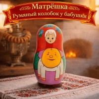 Матрешка Румяный колобок у бабушки