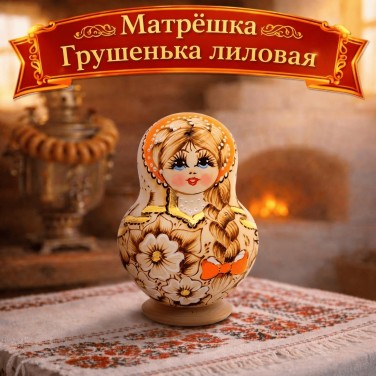 Матрешка Грушенька лиловая