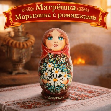 Матрешка Марьюшка с ромашками