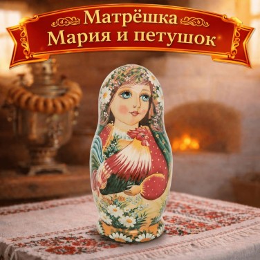 Матрешка Мария и петушок