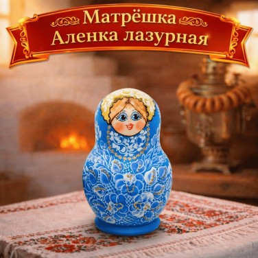 Матрешка Аленка лазурная