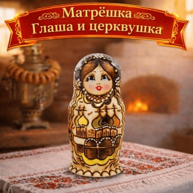 Матрешка Глаша и церквушка