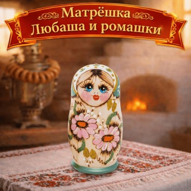 Матрешка Любаша и ромашки