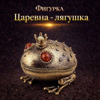 Шкатулка Царевна - лягушка (янтарь)