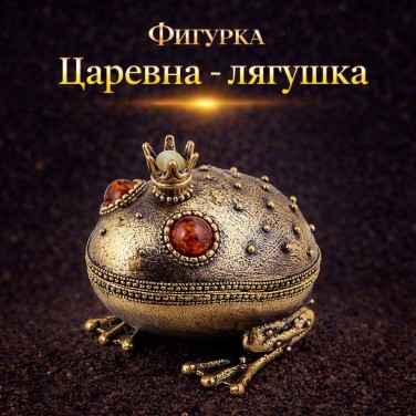 Шкатулка Царевна - лягушка (янтарь)
