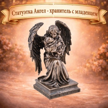 Статуэтка Ангел - хранитель с младенцем