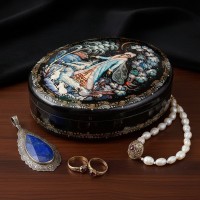 Шкатулка Ночная прогулка Снегурочки (ручная работа)