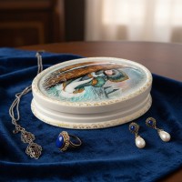 Шкатулка Снегурочка в сосновом бору (ручная работа)
