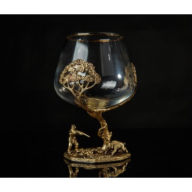 Бокал для коньяка Кабан и охотник