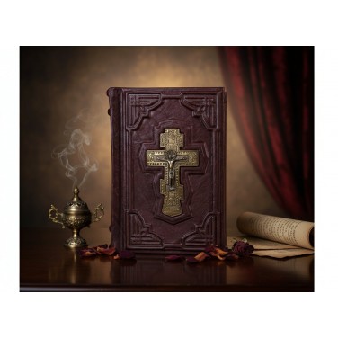Подарочная книга Молитвослов (с бронзовым крестом)