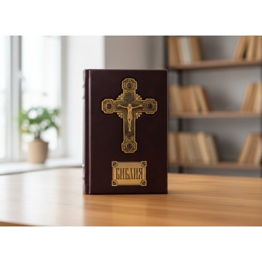 Подарочная книга Библия (с крестом и индексами)