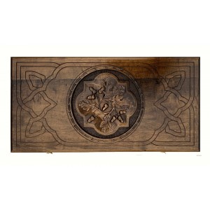 Резные нарды и шашки Ветка дуба