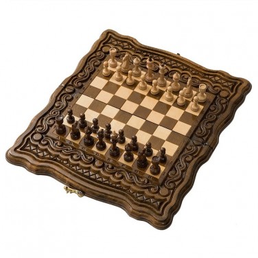 Резные шахматы и нарды Вермион