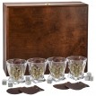 Набор бокалов для виски Российский герб (в шкатулке)