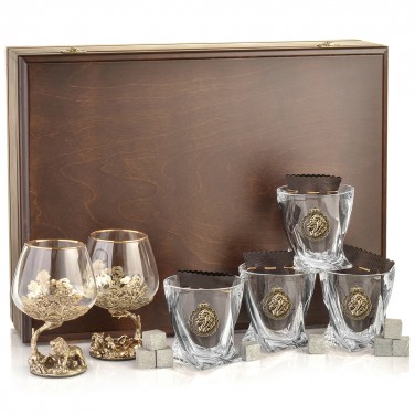 Набор для крепких напитков Львиный союз (в шкатулке)