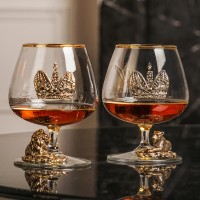 Набор бокалов для коньяка Золотая корона (в коробке)