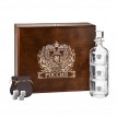 Набор для виски Пирамида - Герб РФ (в ларце)