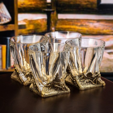 Набор бокалов для виски Охота на дикого кабана (в шкатулке)
