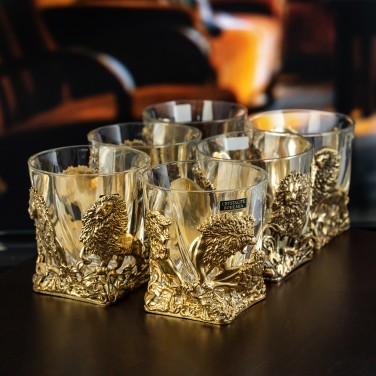 Набор бокалов для виски Матёрые львы (в шкатулке)