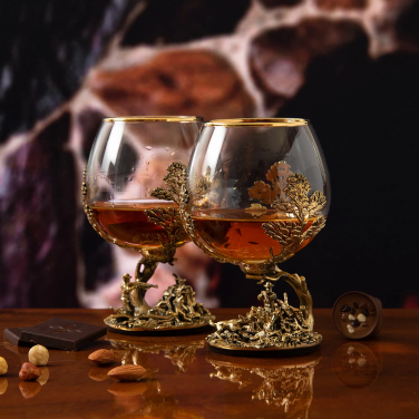 Набор бокалов для коньяка Медведь и охотник