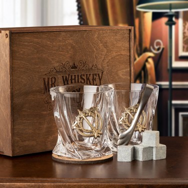 Набор бокалов для виски Зодиакальный Стрелец (в шкатулке)